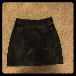 Genuine Leather Mini Skirt - NWOT